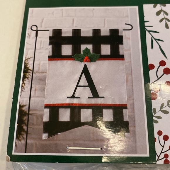 Monogram Christmas Flag Letter A - Picture 6 of 6